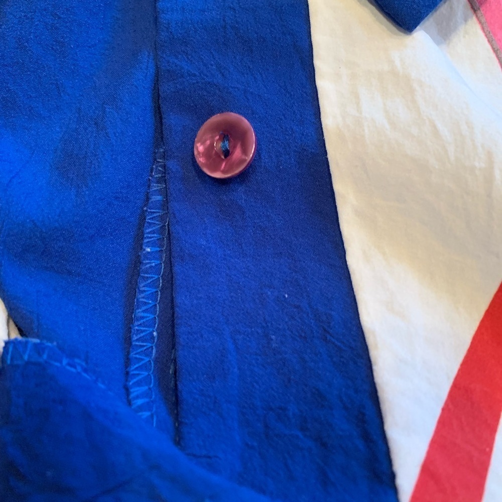 Capistrano Vintage Blue and White Pullover Top - Picture 8 of 8